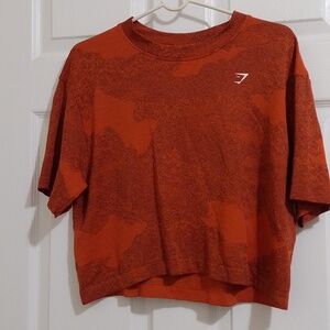 Gymshark Burnt Orange Cropped T-Shirt Medium